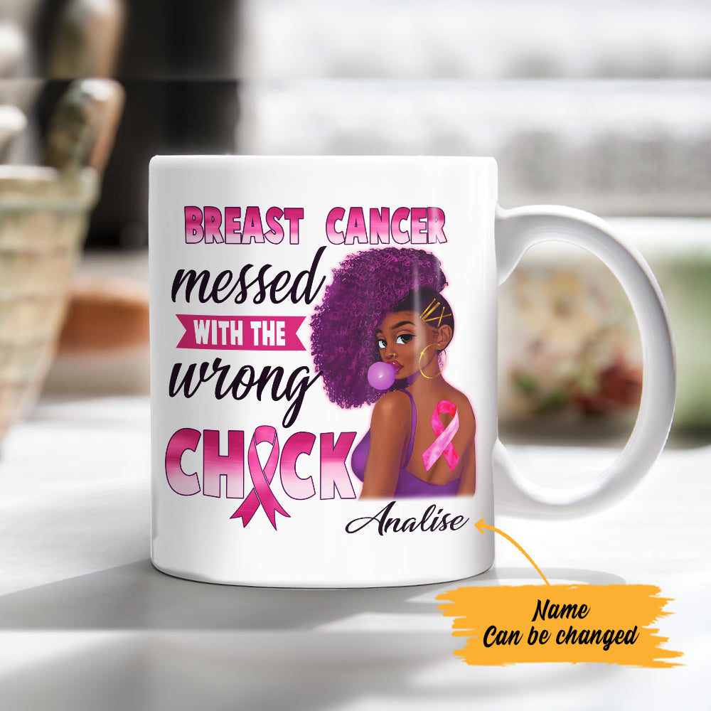 Personalized BWA Breast Cancer Wrong Chick Mug Personalized BWA Breast Cancer Wrong Chick Mug