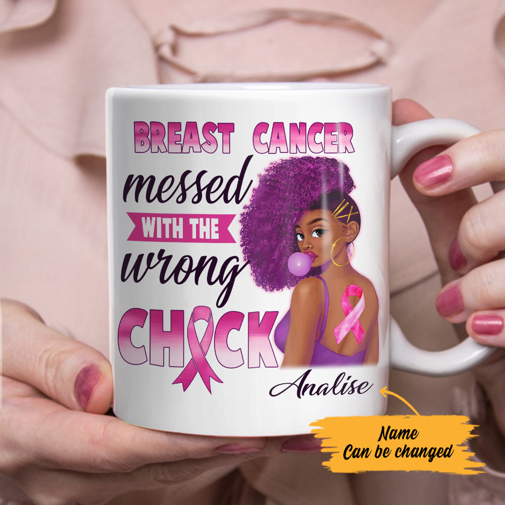 Personalized BWA Breast Cancer Wrong Chick Mug Personalized BWA Breast Cancer Wrong Chick Mug