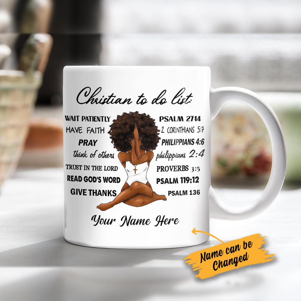 Personalized BWA God To Do List Mug Personalized BWA God To Do List Mug