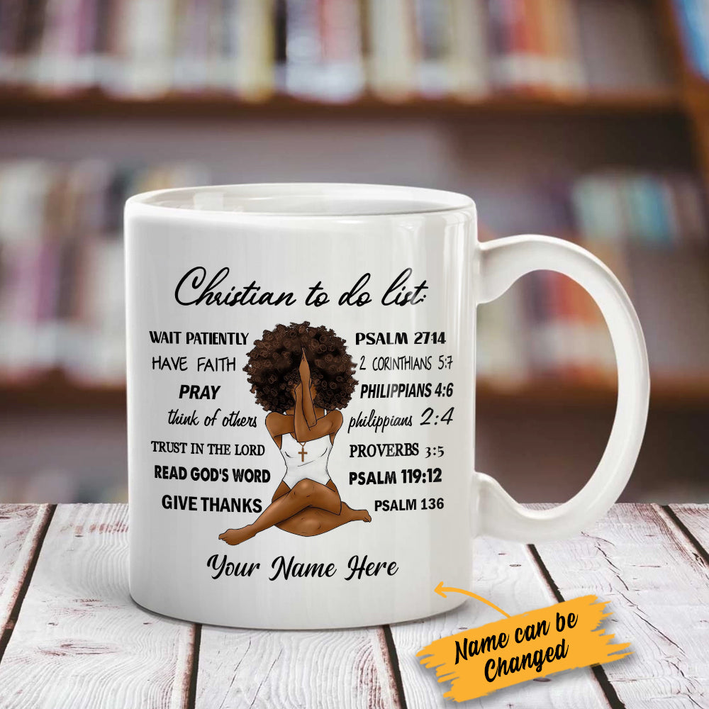 Personalized BWA God To Do List Mug Personalized BWA God To Do List Mug