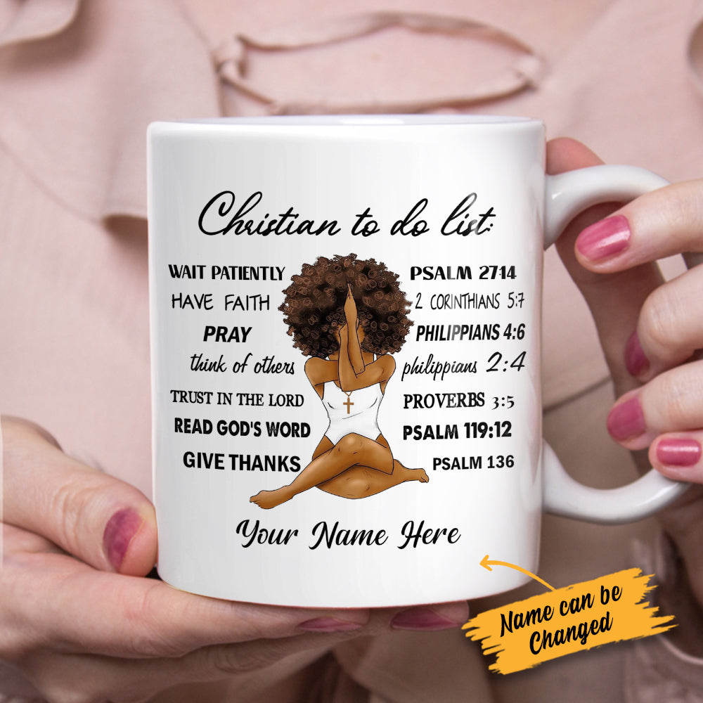 Personalized BWA God To Do List Mug Personalized BWA God To Do List Mug