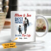 Personalized BWA Mom And Son Best Partner In Crime Black Mug