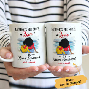 Personalized BWA Mom And Son Love Mug 3
