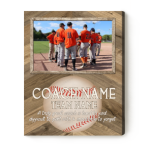 Personalized Baseball Coach Gift Ideas, Picture Gift For Baseball Coach Print, Baseball Coach Gift From Team Wall Art