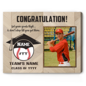 Personalized Baseball Graduation Photo Print, Graduation Gifts For Baseball Players, Baseball Senior Gift – Best Personalized Gifts For Everyone