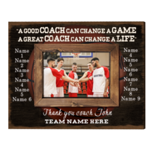 Personalized Basketball Coach Gift Ideas Picture Frame, Team Gift For Basketball Coach, Custom Coach Retirement