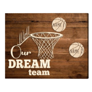 Personalized Basketball Family Print With Names, Basketball Wall Decor Print, Basketball Team Gift