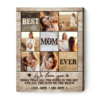 Personalized Best Mom Ever Photo Canvas, Custom Photo Mom Wall Art, Gifts For Mom From Daughter And Son – Best Personalized Gifts For Everyone