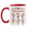Personalized Christmas Gift For Grandma Little Kids Mug