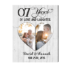 Personalized Copper Anniversary Gift For Her, Seventh Wedding Anniversary Gift Frame, Love And Laughter – Best Personalized Gifts For Everyone