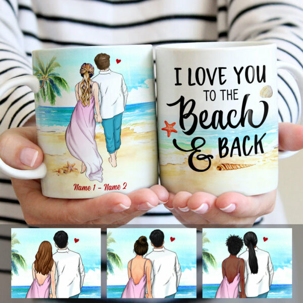 Personalized Couple Beach Mug