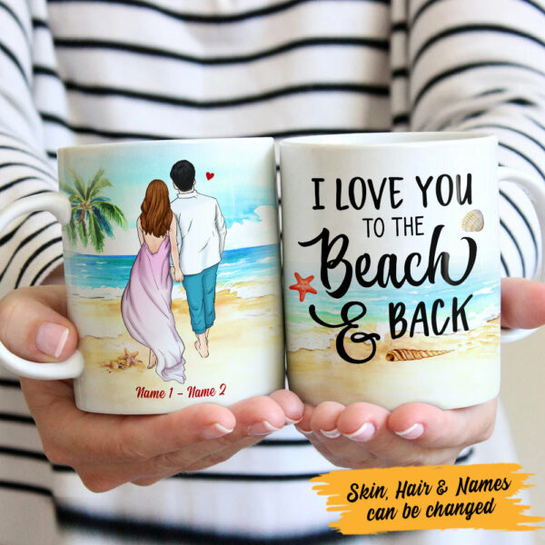 Personalized Couple Beach Mug