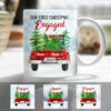Personalized Couple First Christmas Red Truck Mug