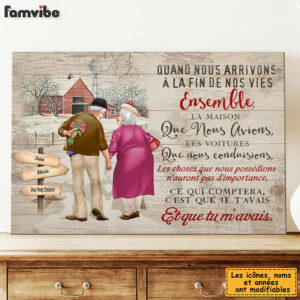 Personalized Couple French Quand Nnous Arrivons A La Fin De Nos Vies Ensemble Canvas