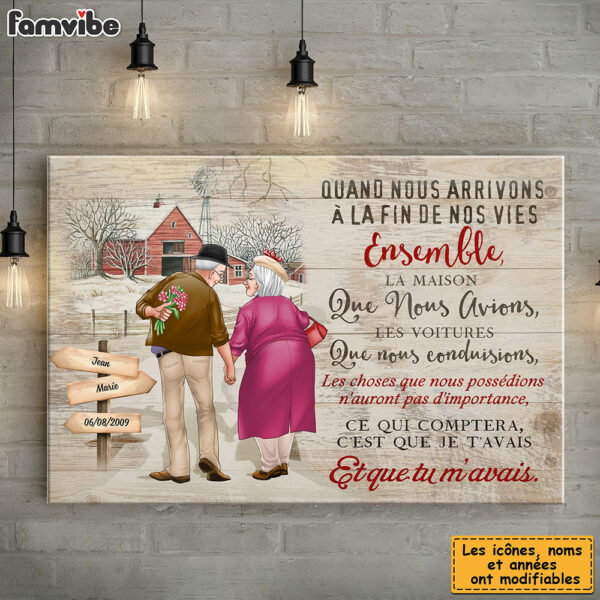 Personalized Couple French Quand Nnous Arrivons A La Fin De Nos Vies Ensemble Canvas
