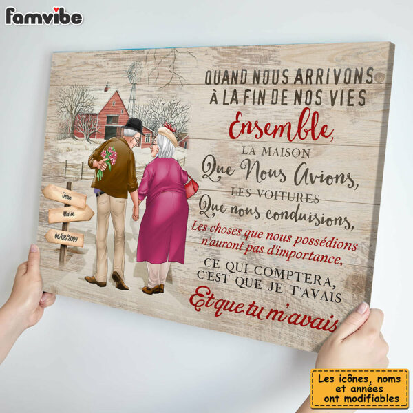 Personalized Couple French Quand Nnous Arrivons A La Fin De Nos Vies Ensemble Canvas