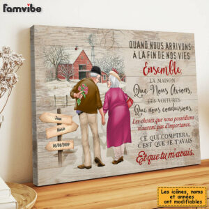 Personalized Couple French Quand Nnous Arrivons A La Fin De Nos Vies Ensemble Canvas 5