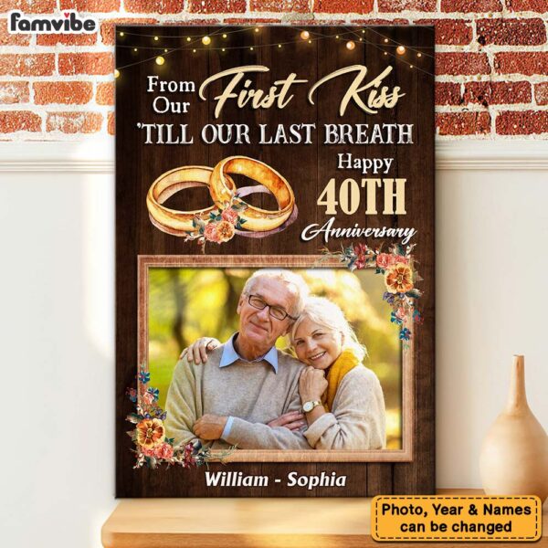 Personalized Couple From Our First Kiss Canvas