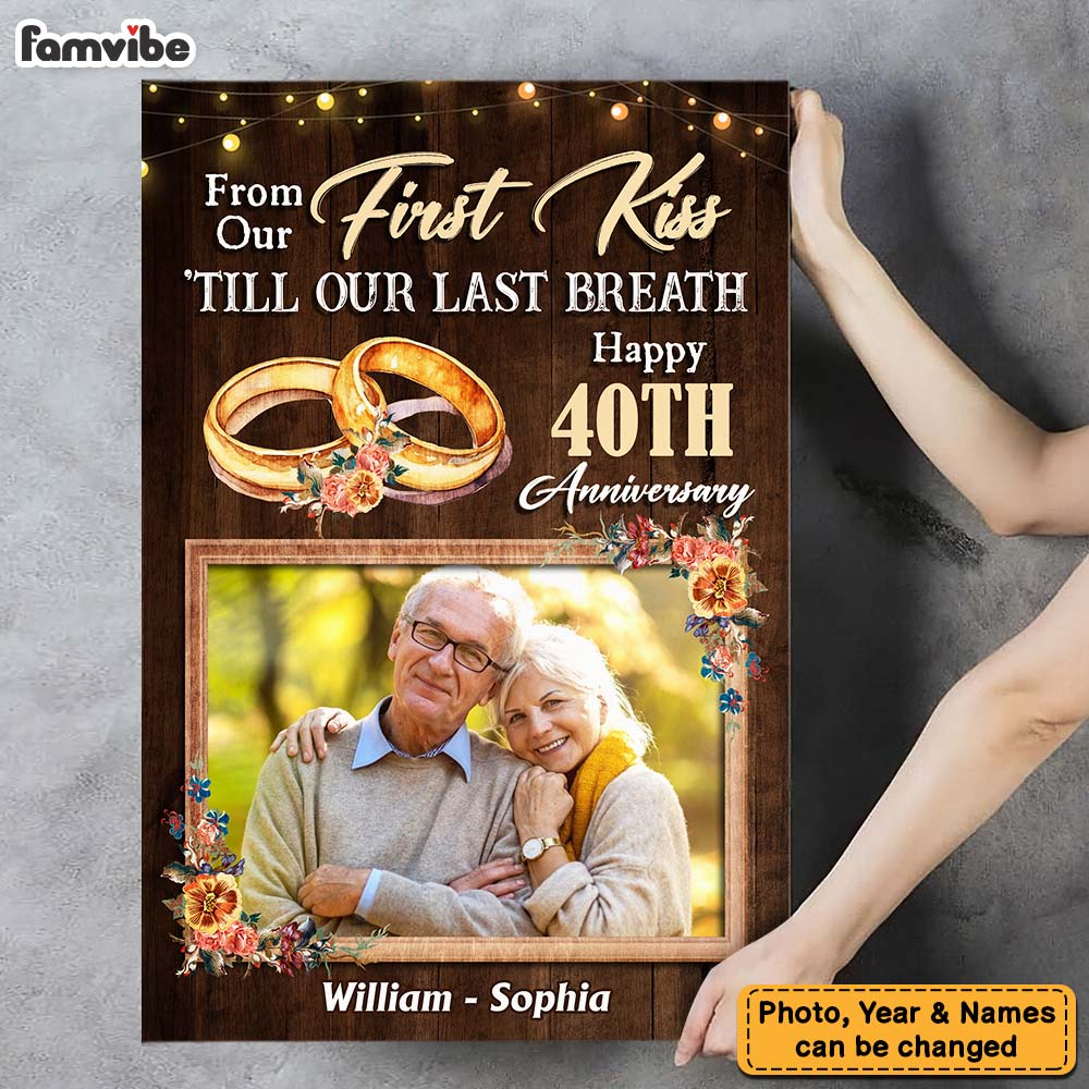 Personalized Couple From Our First Kiss Canvas Personalized Couple From Our First Kiss Canvas