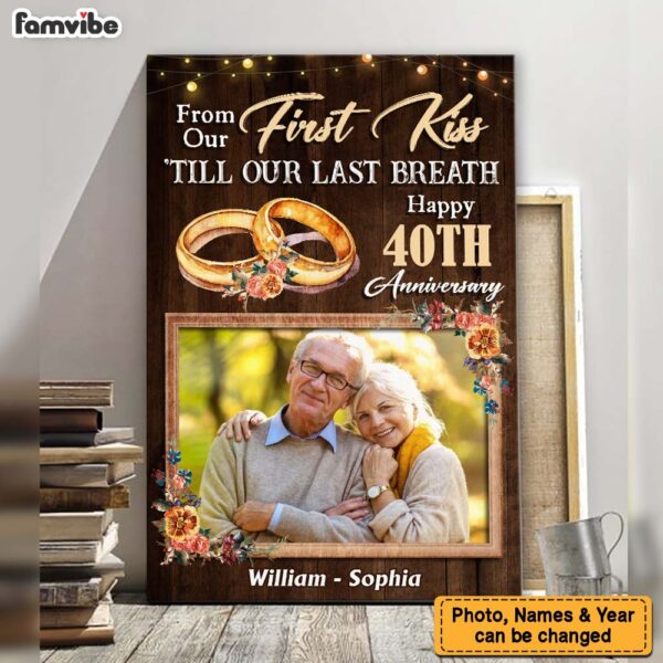 Personalized Couple From Our First Kiss Canvas