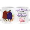 Personalized Couple God Blessed The Broken Road Mug