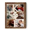 Personalized Couple Initials Photo Collage, Gift For Boyfriend Romantic, Photo Personalized Gifts