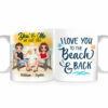 Personalized Couple On The Beach Mug