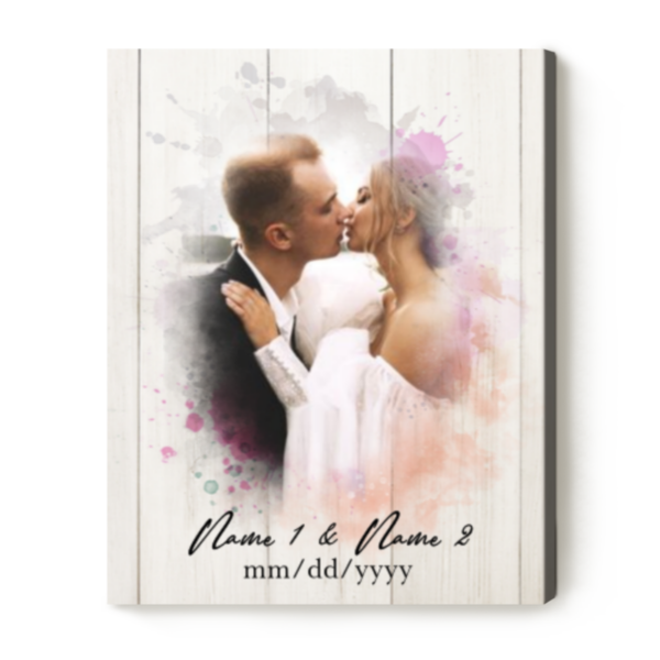 Personalized Couple Portrait From Photo, Couple Gift For Anniversary, Unique Photo Gifts For Him For Her