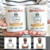 Personalized Dad Grandpa Spanish Increible Papa Abuelo Mug