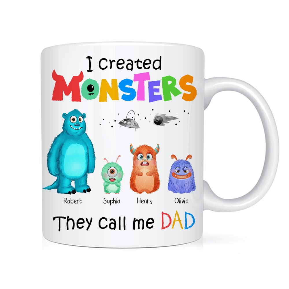 Personalized Dad I Created Monsters Mug Personalized Dad I Created Monsters Mug