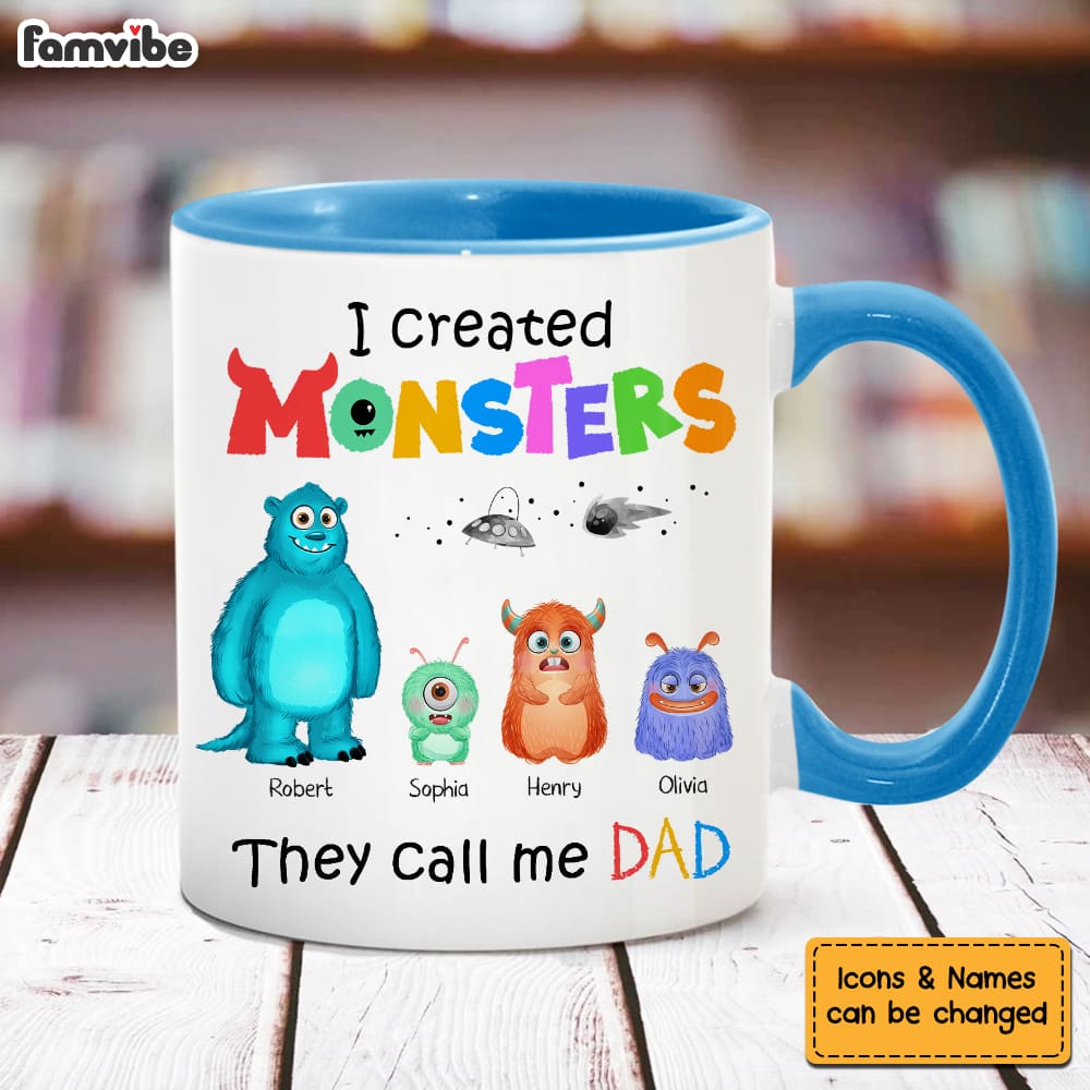 Personalized Dad I Created Monsters Mug Personalized Dad I Created Monsters Mug