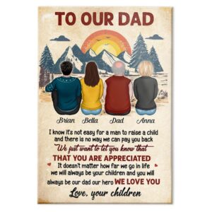 Personalized Dad It’s Not Easy To Raise A Child Poster