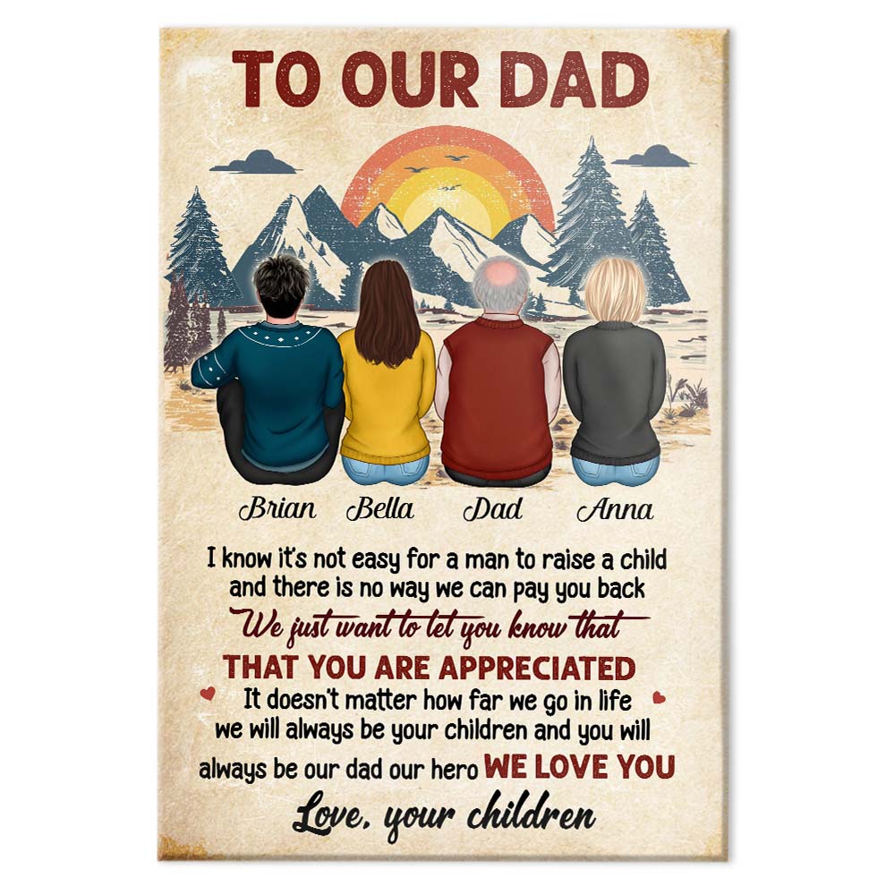 Personalized Dad It's Not Easy To Raise A Child Poster Personalized Dad It's Not Easy To Raise A Child Poster