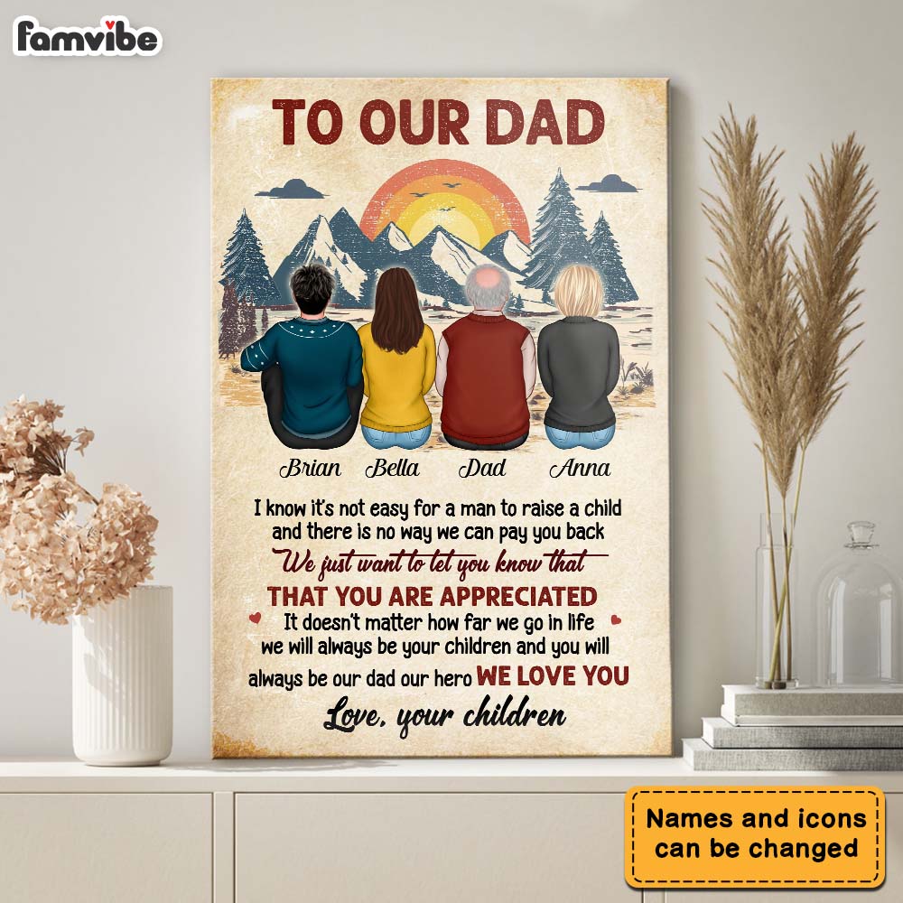 Personalized Dad It's Not Easy To Raise A Child Poster Personalized Dad It's Not Easy To Raise A Child Poster