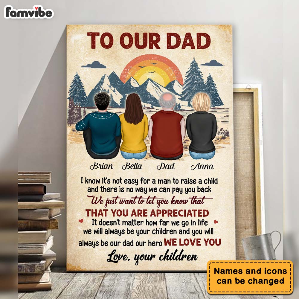 Personalized Dad It's Not Easy To Raise A Child Poster Personalized Dad It's Not Easy To Raise A Child Poster