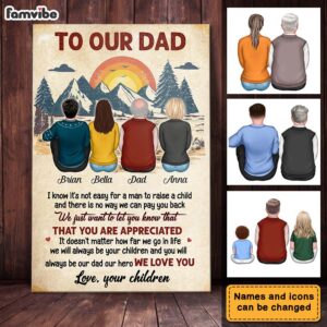 Personalized Dad Its Not Easy To Raise A Child Poster 4