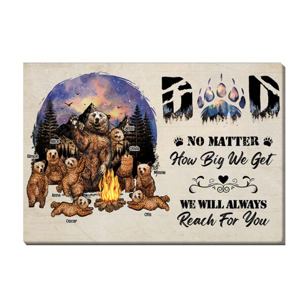 Personalized Dad We’ll Always Reach For You Canvas