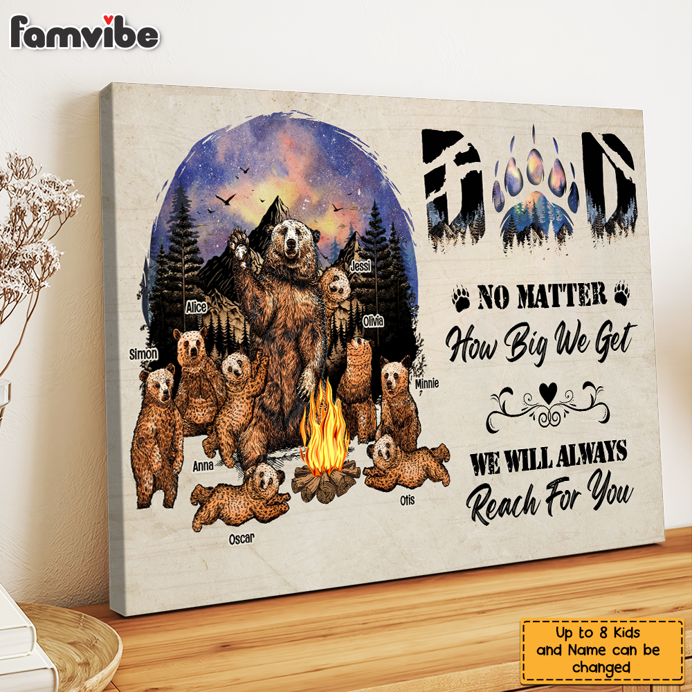 Personalized Dad We'll Always Reach For You Canvas Personalized Dad We'll Always Reach For You Canvas