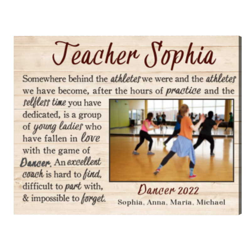 Personalized Dance Teacher Gifts Photo Print, Ballet Or Tap Teacher Appreciation Gift, Dance Recital Gift From Students Personalized Dance Teacher Gifts Photo Print, Ballet Or Tap Teacher Appreciation Gift, Dance Recital Gift From Students