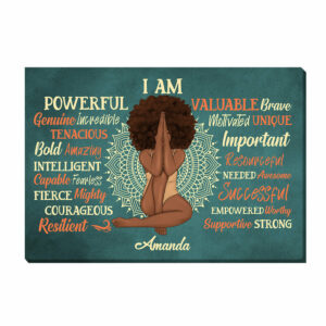 Personalized Daughter Affirmation Sun, Positive, Motivating, Self-Esteem Building Canvas
