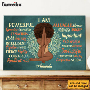 Personalized Daughter Affirmation Sun, Positive, Motivating, Self-Esteem Building Canvas