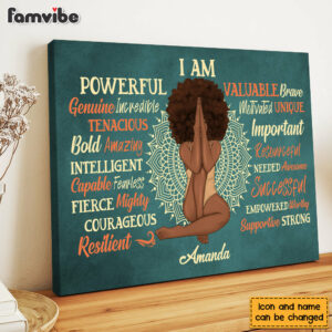 Personalized Daughter Affirmation Sun Positive Motivating Self Esteem Building Canvas 4