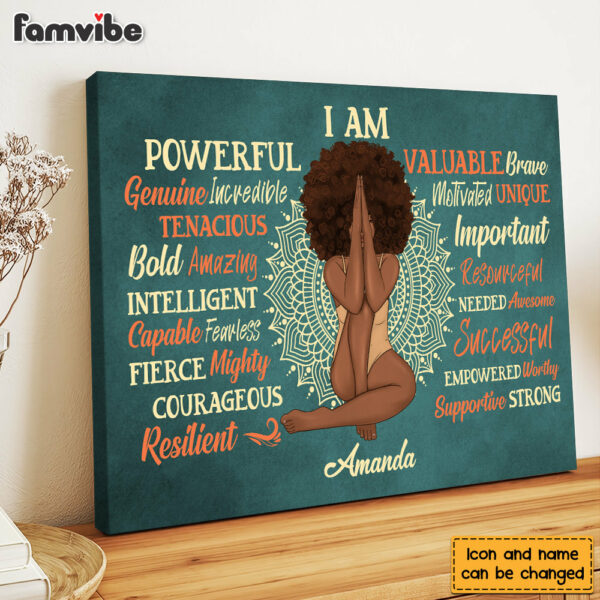 Personalized Daughter Affirmation Sun, Positive, Motivating, Self-Esteem Building Canvas