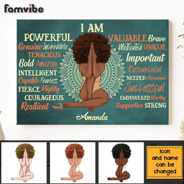 Personalized Daughter Affirmation Sun, Positive, Motivating, Self-Esteem Building Canvas