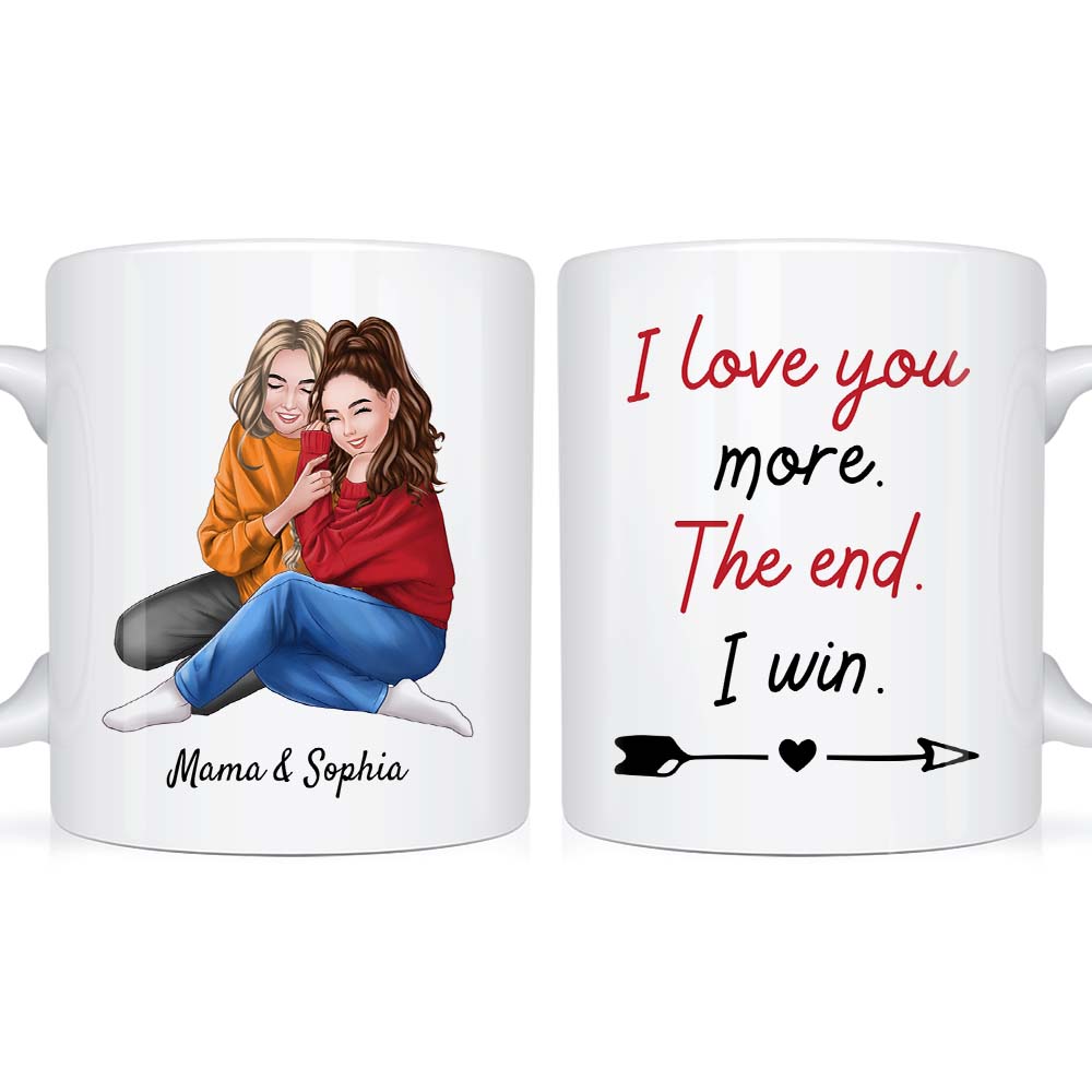 Personalized Daughter Gift To Mom I Love You More Mug Personalized Daughter Gift To Mom I Love You More Mug