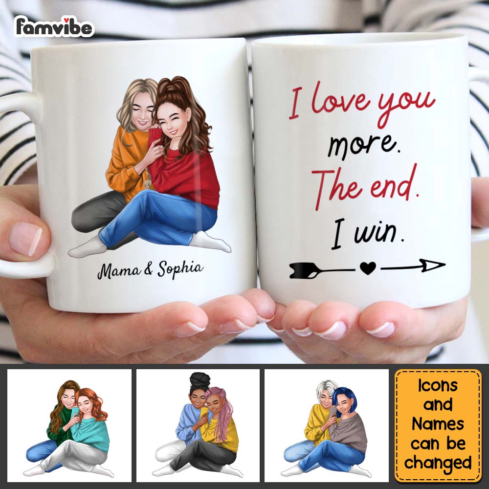 Personalized Daughter Gift To Mom I Love You More Mug Personalized Daughter Gift To Mom I Love You More Mug
