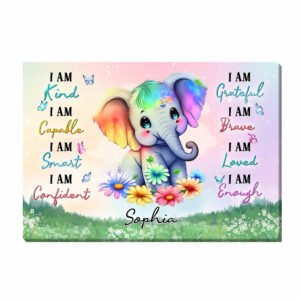 Personalized Daughter Granddaughter Affirmations Canvas