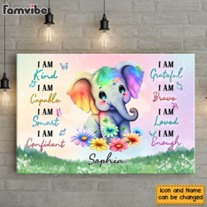 Personalized Daughter Granddaughter Affirmations Canvas