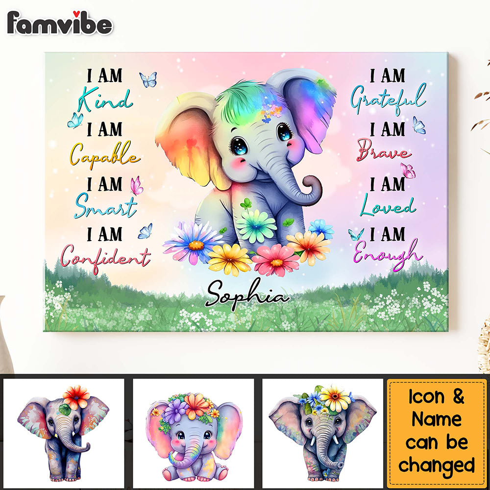 Personalized Daughter Granddaughter Affirmations Canvas Personalized Daughter Granddaughter Affirmations Canvas