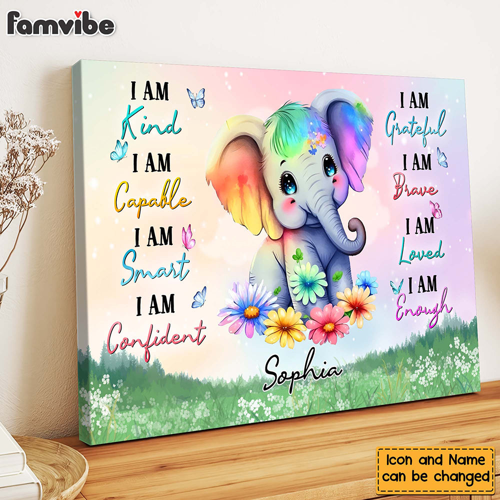 Personalized Daughter Granddaughter Affirmations Canvas Personalized Daughter Granddaughter Affirmations Canvas